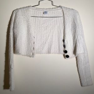 Cropped white cardigan from urban